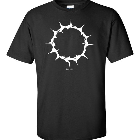 Gildan Crown of Torns Size S to L Black T-Shirt - Picture 1 of 2